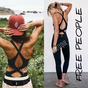 ⭐🆕 FREE PEOPLE movement black jumpsuit
